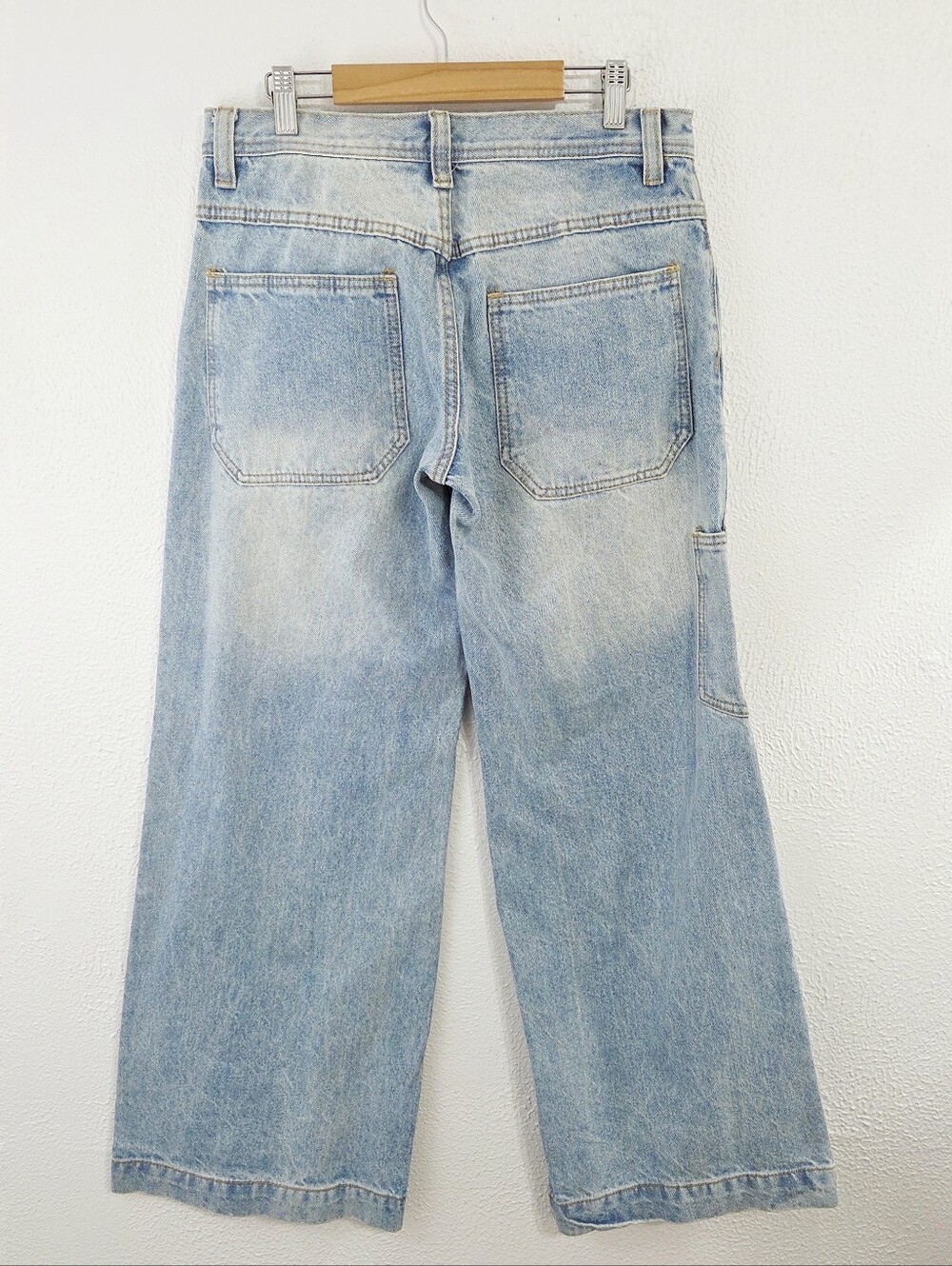 John Galt Light Indigo Gracie Low Rise Baggy Carpenter Jeans size small - Picture 3 of 8